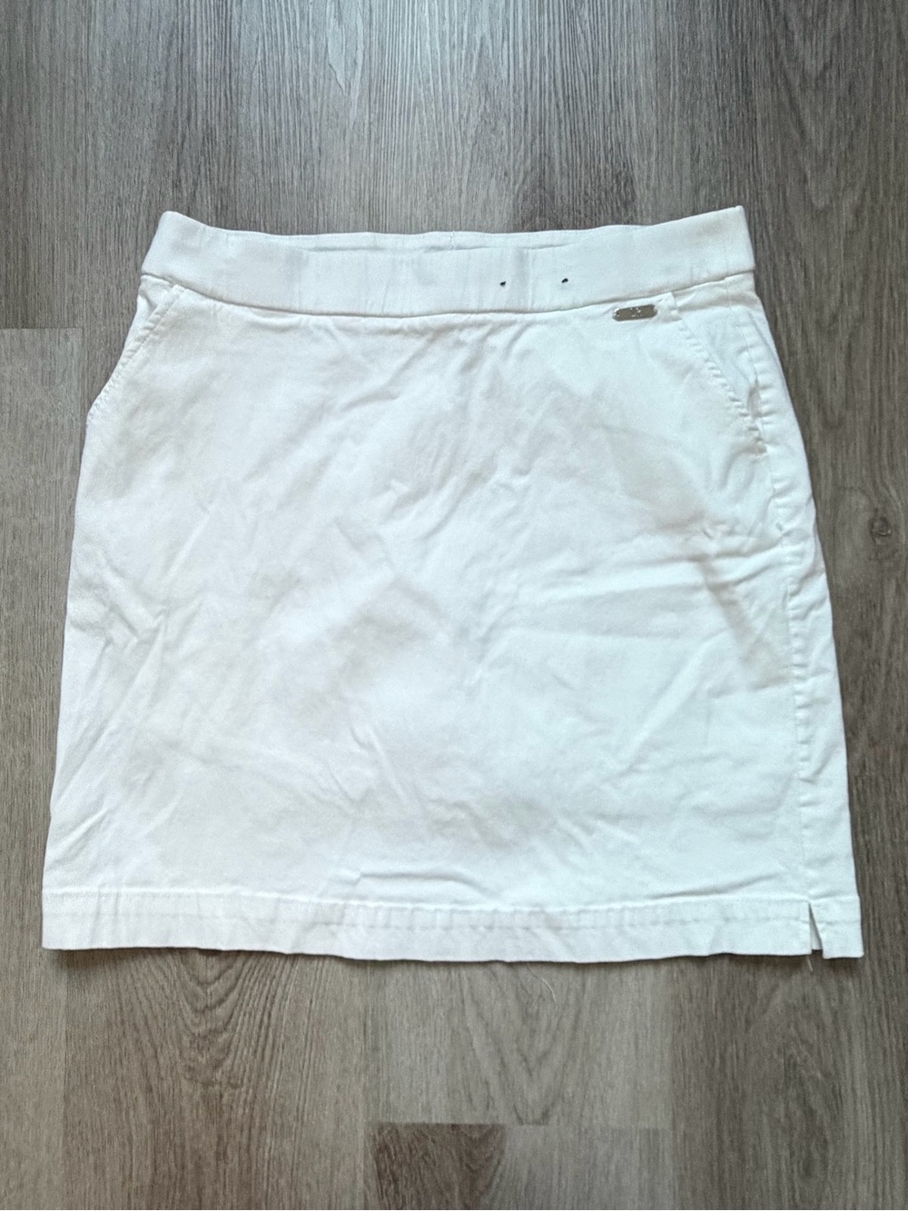 Rafaella White Cotton Mini Skirt